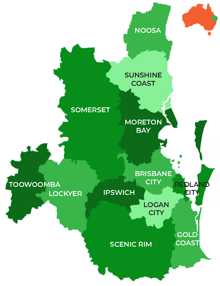 Areas We Service - Brisbane