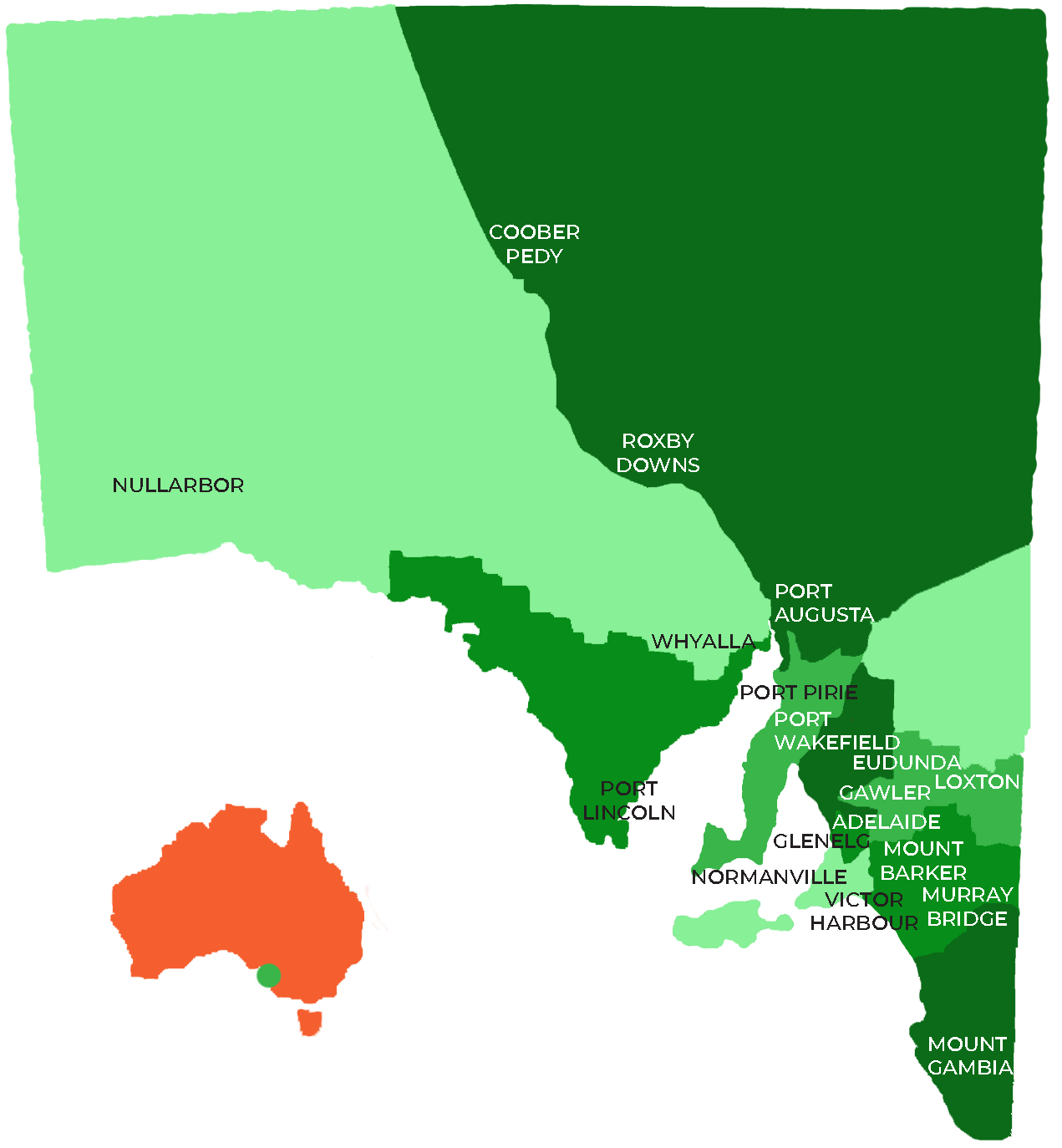 Areas We Service - Adelaide 2