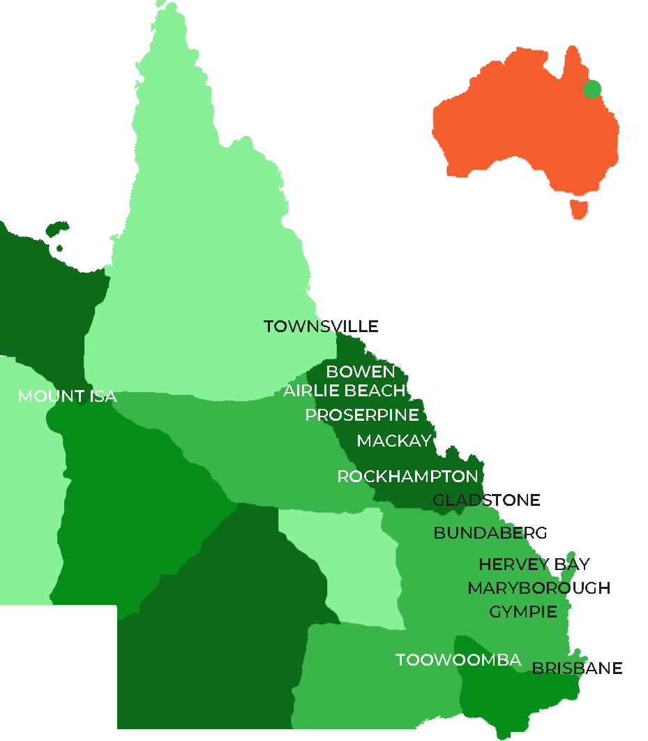 Areas We Service - Mackay QLD